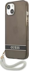 Guess Kryt Guess GUHCP13SHTSGSK Apple iPhone 13 mini black hardcase Translucent Stap