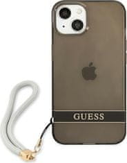 Guess Kryt Guess GUHCP13SHTSGSK Apple iPhone 13 mini black hardcase Translucent Stap