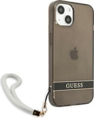 Guess Kryt Guess GUHCP13SHTSGSK Apple iPhone 13 mini black hardcase Translucent Stap