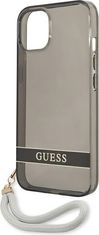 Guess Kryt Guess GUHCP13SHTSGSK Apple iPhone 13 mini black hardcase Translucent Stap