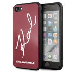 Karl Lagerfeld Kryt Karl Lagerfeld KLHCI8DLKSRE Apple iPhone SE 2022/SE 2020/8/7 red hard case Signature Glitter