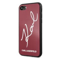 Karl Lagerfeld Kryt Karl Lagerfeld KLHCI8DLKSRE Apple iPhone SE 2022/SE 2020/8/7 red hard case Signature Glitter