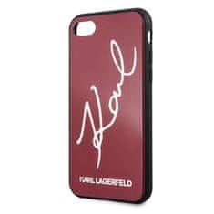 Karl Lagerfeld Kryt Karl Lagerfeld KLHCI8DLKSRE Apple iPhone SE 2022/SE 2020/8/7 red hard case Signature Glitter