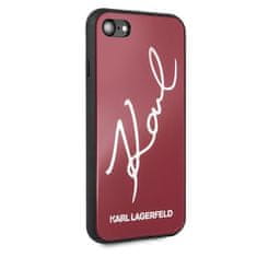 Karl Lagerfeld Kryt Karl Lagerfeld KLHCI8DLKSRE Apple iPhone SE 2022/SE 2020/8/7 red hard case Signature Glitter