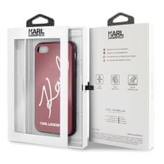 Karl Lagerfeld Kryt Karl Lagerfeld KLHCI8DLKSRE Apple iPhone SE 2022/SE 2020/8/7 red hard case Signature Glitter