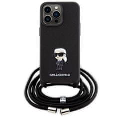 Karl Lagerfeld Kryt Karl Lagerfeld KLHCP15XSASKNPSK Apple iPhone 15 Pro Max hardcase Crossbody Saffiano Monogram black