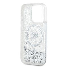 Karl Lagerfeld Kryt Karl Lagerfeld KLHMP15LLGKISGH Apple iPhone 15 Pro hardcase Liquid Glitter Karl Head Magsafe transparent