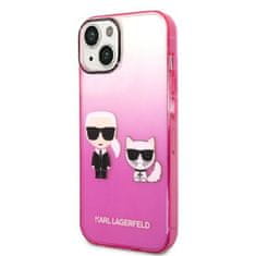 Karl Lagerfeld Kryt Karl Lagerfeld KLHCP14MTGKCP Apple iPhone 14 Plus / 15 Plus hardcase pink Gradient Ikonik Karl & Choupette