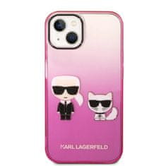 Karl Lagerfeld Kryt Karl Lagerfeld KLHCP14MTGKCP Apple iPhone 14 Plus / 15 Plus hardcase pink Gradient Ikonik Karl & Choupette