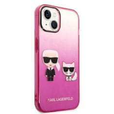 Karl Lagerfeld Kryt Karl Lagerfeld KLHCP14MTGKCP Apple iPhone 14 Plus / 15 Plus hardcase pink Gradient Ikonik Karl & Choupette