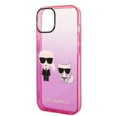 Karl Lagerfeld Kryt Karl Lagerfeld KLHCP14MTGKCP Apple iPhone 14 Plus / 15 Plus hardcase pink Gradient Ikonik Karl & Choupette