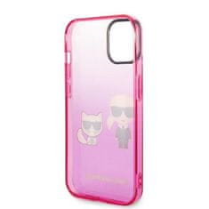 Karl Lagerfeld Kryt Karl Lagerfeld KLHCP14MTGKCP Apple iPhone 14 Plus / 15 Plus hardcase pink Gradient Ikonik Karl & Choupette