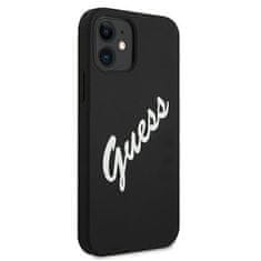 Guess Kryt Guess GUHCP12SLSVSBW Apple iPhone 12 mini black white hardcase Silicone Vintage