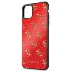 Guess Kryt Guess GUHCN654GGPRE iPhone 11 Pro Max red hard case 4G Double Layer Glitter