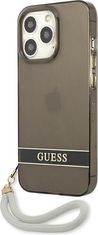 Guess Kryt Guess GUHCP13LHTSGSK Apple iPhone 13 Pro black hardcase Translucent Stap