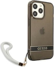 Guess Kryt Guess GUHCP13LHTSGSK Apple iPhone 13 Pro black hardcase Translucent Stap