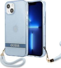 Guess Kryt Guess GUHCP13SHTSGSB Apple iPhone 13 mini blue hardcase Translucent Stap