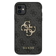 Guess Kryt Guess GUHCN614GMGGR Apple iPhone 11 grey hardcase 4G Big Metal Logo