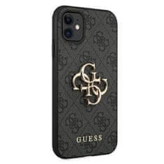 Guess Kryt Guess GUHCN614GMGGR Apple iPhone 11 grey hardcase 4G Big Metal Logo