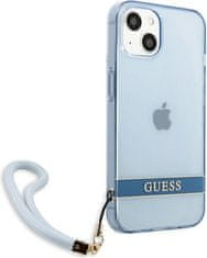 Guess Kryt Guess GUHCP13SHTSGSB Apple iPhone 13 mini blue hardcase Translucent Stap