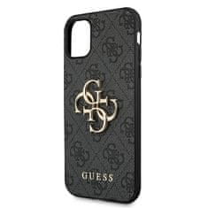 Guess Kryt Guess GUHCN614GMGGR Apple iPhone 11 grey hardcase 4G Big Metal Logo