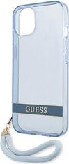 Guess Kryt Guess GUHCP13SHTSGSB Apple iPhone 13 mini blue hardcase Translucent Stap