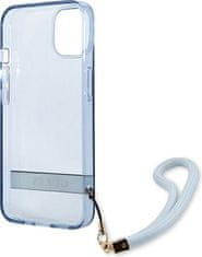 Guess Kryt Guess GUHCP13SHTSGSB Apple iPhone 13 mini blue hardcase Translucent Stap