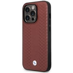 MobilPouzdra.cz Kryt BMW BMHMP14L22RFGR Apple iPhone 14 Pro burgundy Leather Diamond Pattern MagSafe