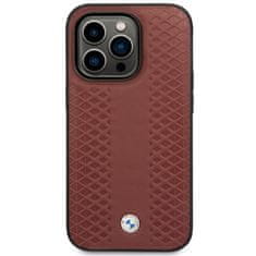 MobilPouzdra.cz Kryt BMW BMHMP14L22RFGR Apple iPhone 14 Pro burgundy Leather Diamond Pattern MagSafe