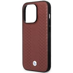 MobilPouzdra.cz Kryt BMW BMHMP14L22RFGR Apple iPhone 14 Pro burgundy Leather Diamond Pattern MagSafe