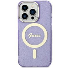 Guess Kryt Guess GUHMN61HCMCGU Apple iPhone 11/XR purple hardcase Glitter Gold MagSafe