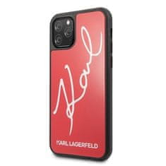 Karl Lagerfeld Kryt Karl Lagerfeld KLHCN65DLKSRE iPhone 11 Pro Max red hard case Signature Glitter