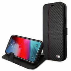 MobilPouzdra.cz Kryt BMW BMFLBKP12SMCARBK Apple iPhone 12 mini black book M Collection PU Carbon Stripe