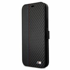 MobilPouzdra.cz Kryt BMW BMFLBKP12SMCARBK Apple iPhone 12 mini black book M Collection PU Carbon Stripe