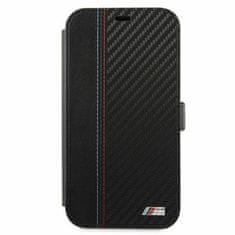 MobilPouzdra.cz Kryt BMW BMFLBKP12SMCARBK Apple iPhone 12 mini black book M Collection PU Carbon Stripe