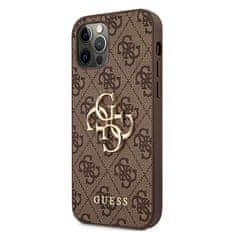 Guess Kryt Guess GUHCP12M4GMGBR Apple iPhone 12/12 Pro brown hardcase 4G Big Metal Logo