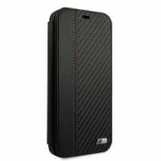 MobilPouzdra.cz Kryt BMW BMFLBKP12SMCARBK Apple iPhone 12 mini black book M Collection PU Carbon Stripe