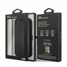 MobilPouzdra.cz Kryt BMW BMFLBKP12SMCARBK Apple iPhone 12 mini black book M Collection PU Carbon Stripe