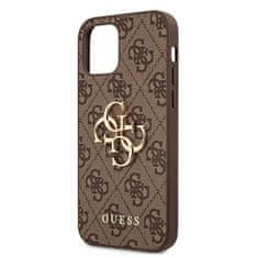 Guess Kryt Guess GUHCP12M4GMGBR Apple iPhone 12/12 Pro brown hardcase 4G Big Metal Logo