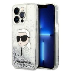 Karl Lagerfeld Kryt Karl Lagerfeld KLHCP14XLNKHCH Apple iPhone 14 Pro Max silver hardcase Glitter Karl Head