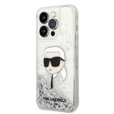 Karl Lagerfeld Kryt Karl Lagerfeld KLHCP14XLNKHCH Apple iPhone 14 Pro Max silver hardcase Glitter Karl Head