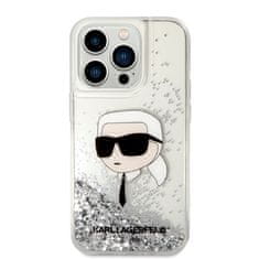 Karl Lagerfeld Kryt Karl Lagerfeld KLHCP14XLNKHCH Apple iPhone 14 Pro Max silver hardcase Glitter Karl Head