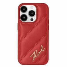 Karl Lagerfeld Kryt Karl Lagerfeld KLHCP15SPQDSMGR Apple iPhone 15 / 14 / 13 hardcase Diagonal Quilted Script red