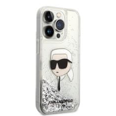 Karl Lagerfeld Kryt Karl Lagerfeld KLHCP14XLNKHCH Apple iPhone 14 Pro Max silver hardcase Glitter Karl Head