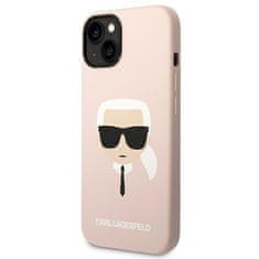 Karl Lagerfeld Kryt Karl Lagerfeld KLHMP14MSLKHLP Apple iPhone 14 Plus / 15 Plus hardcase light pink Silicone Karl`s Head Magsafe