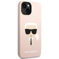 Karl Lagerfeld Kryt Karl Lagerfeld KLHMP14MSLKHLP Apple iPhone 14 Plus / 15 Plus hardcase light pink Silicone Karl`s Head Magsafe