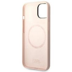 Karl Lagerfeld Kryt Karl Lagerfeld KLHMP14MSLKHLP Apple iPhone 14 Plus / 15 Plus hardcase light pink Silicone Karl`s Head Magsafe