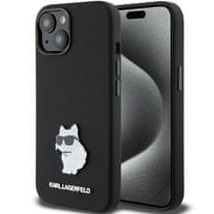 Karl Lagerfeld Kryt Karl Lagerfeld KLHCP15MSMHCNPK iPhone 15 Plus czarny/black Silicone Choupette Metal Pin