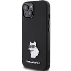 Karl Lagerfeld Kryt Karl Lagerfeld KLHCP15MSMHCNPK iPhone 15 Plus czarny/black Silicone Choupette Metal Pin