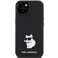 Karl Lagerfeld Kryt Karl Lagerfeld KLHCP15MSMHCNPK iPhone 15 Plus czarny/black Silicone Choupette Metal Pin